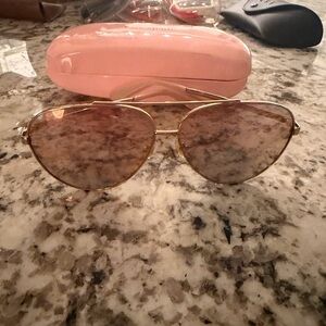 Kate Spade Gold-Toned Aviator Sunglasses